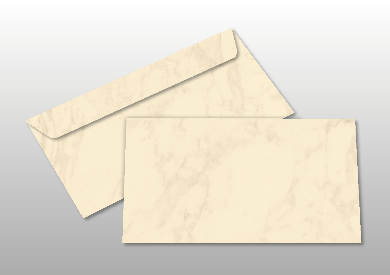 Kuverts für DIN lang-Karten, creme marmoriert