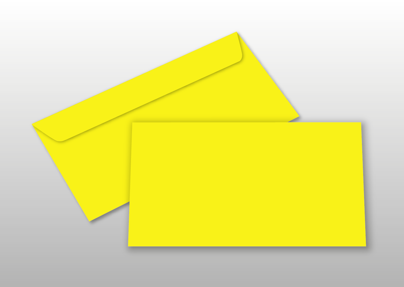 Kuverts für DIN lang-Karten, gelb
