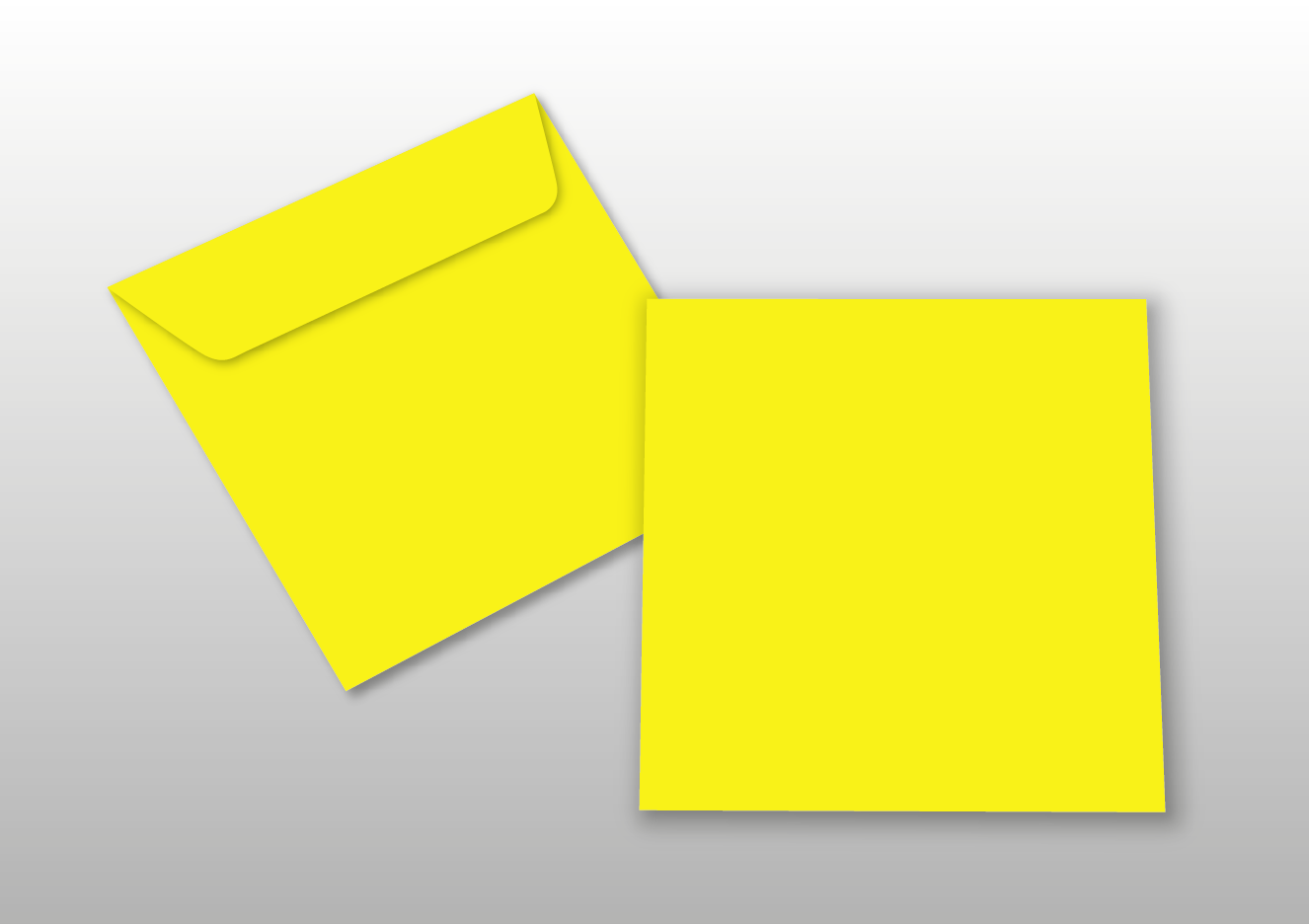 Kuverts für Quadratkarten, gelb