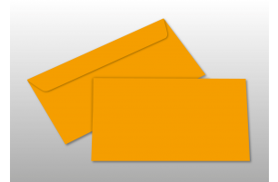Kuverts für DIN lang-Karten, orange