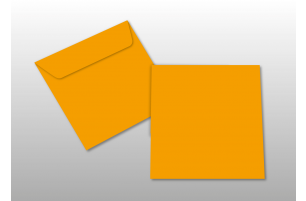 Kuverts für Quadratkarten, orange