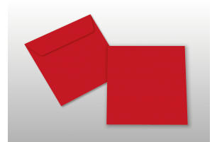 Kuverts für Quadratkarten, rot