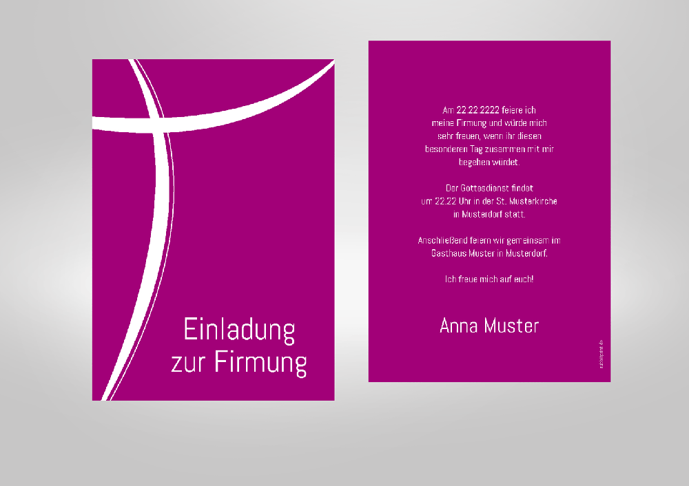 Firmung Einladungskarten Kommunion Co