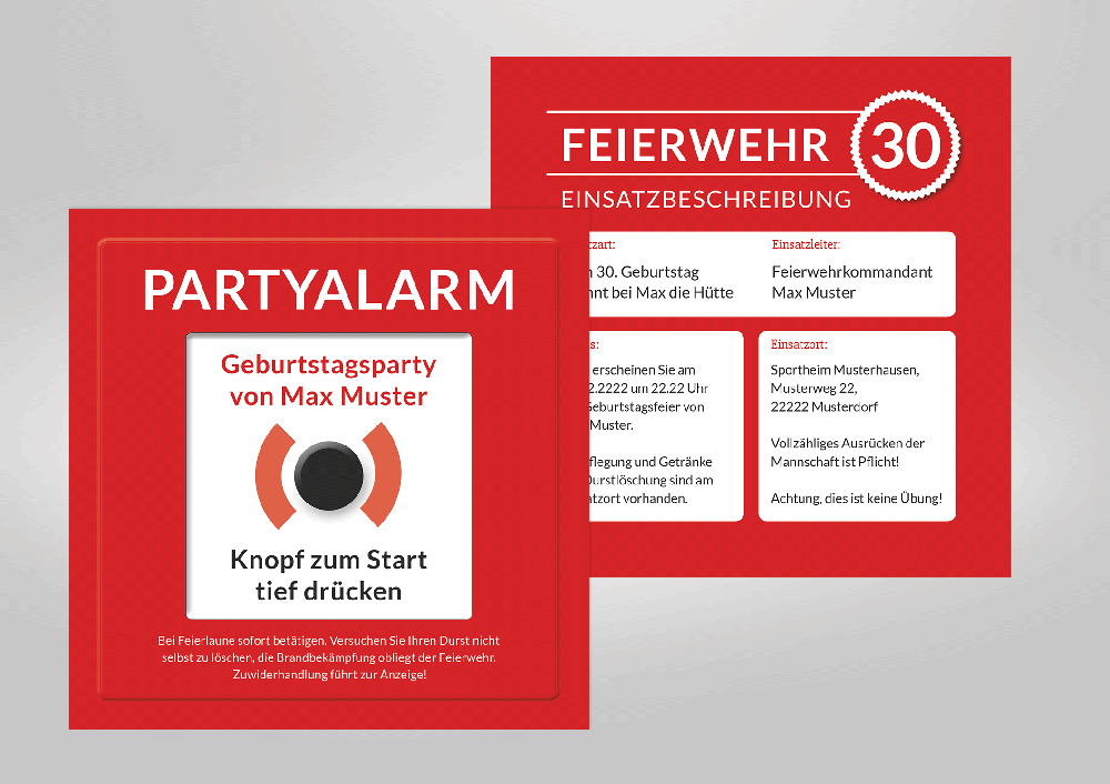 Witzig Einladungskarten Geburtstag