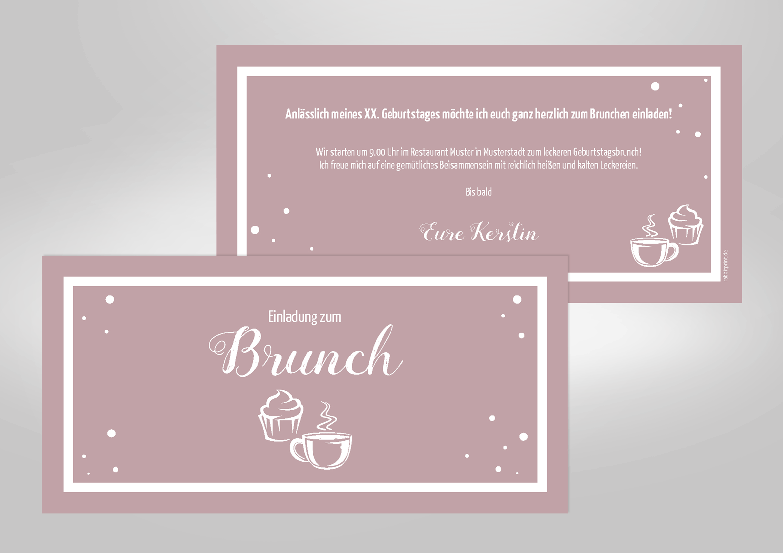 Einladungskarte Fur Ihren Geburtstagsbrunch