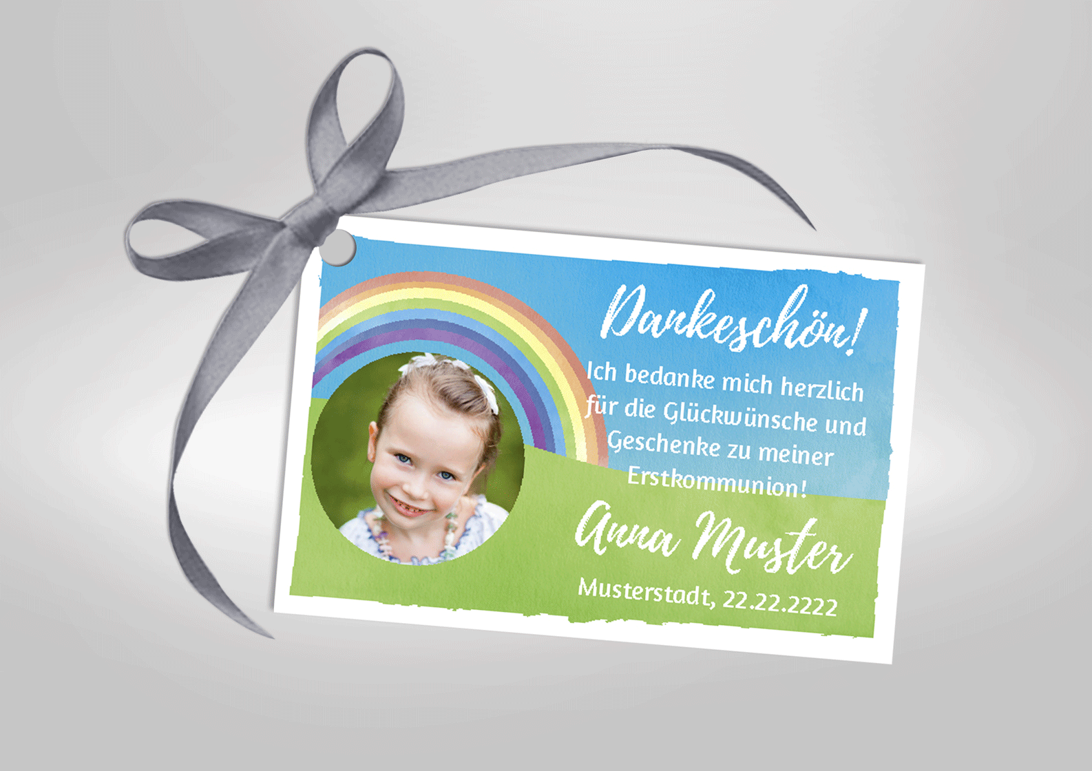 Geschenkanhänger personalisiert zur Kommunion, Taufe, Konfirmation 10  Stück 3,8cm Gastgeschenk