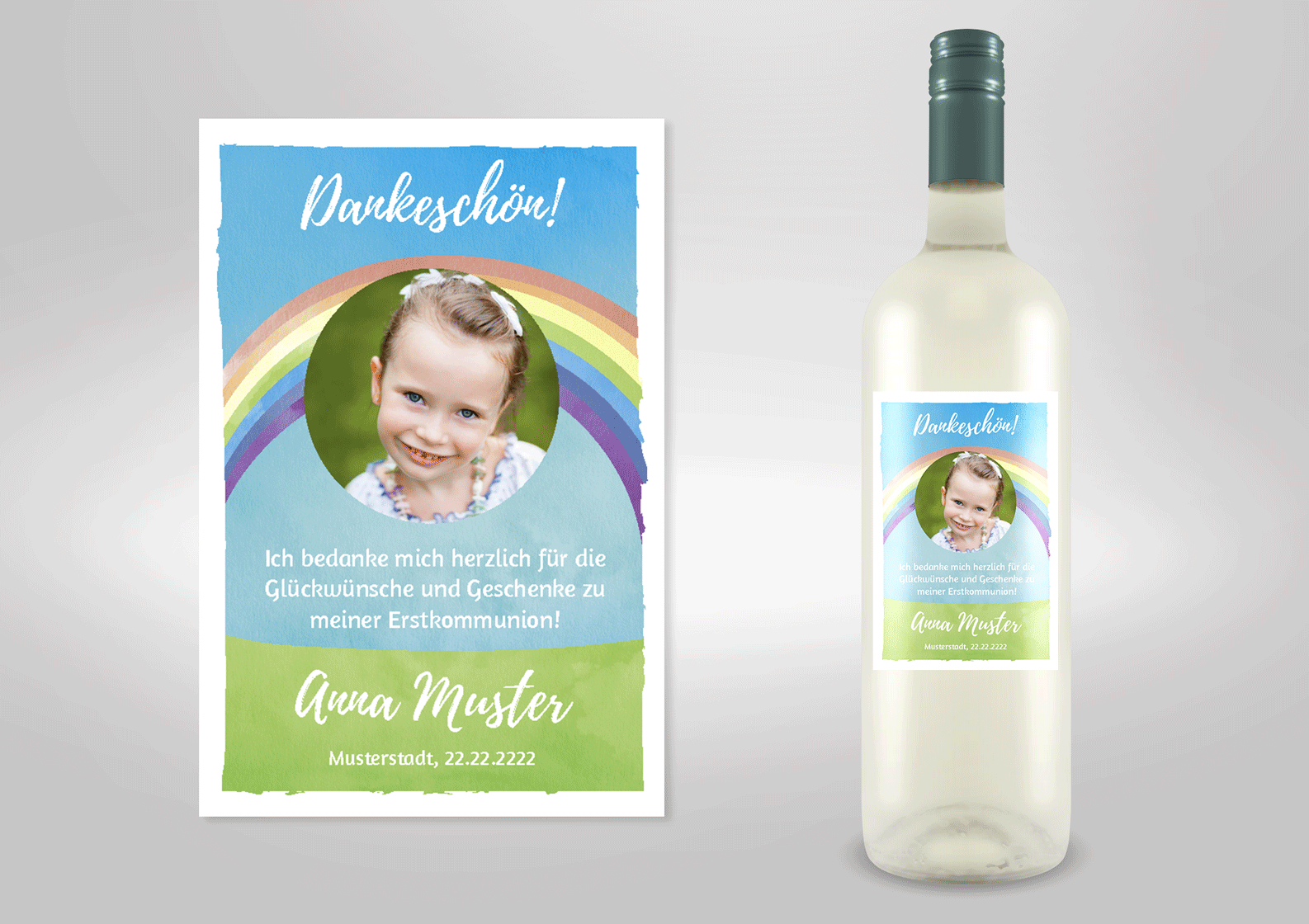 Weinetiketten Eckig Zusatzprodukte Kommunion Co