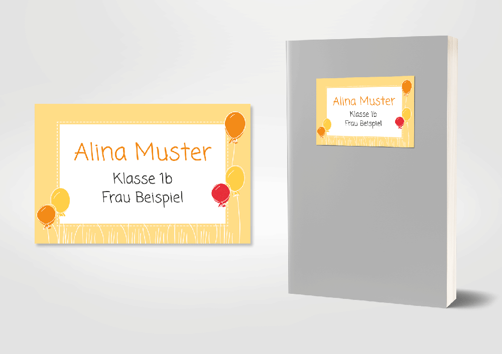 Heftaufkleber Einschulung Anlasse