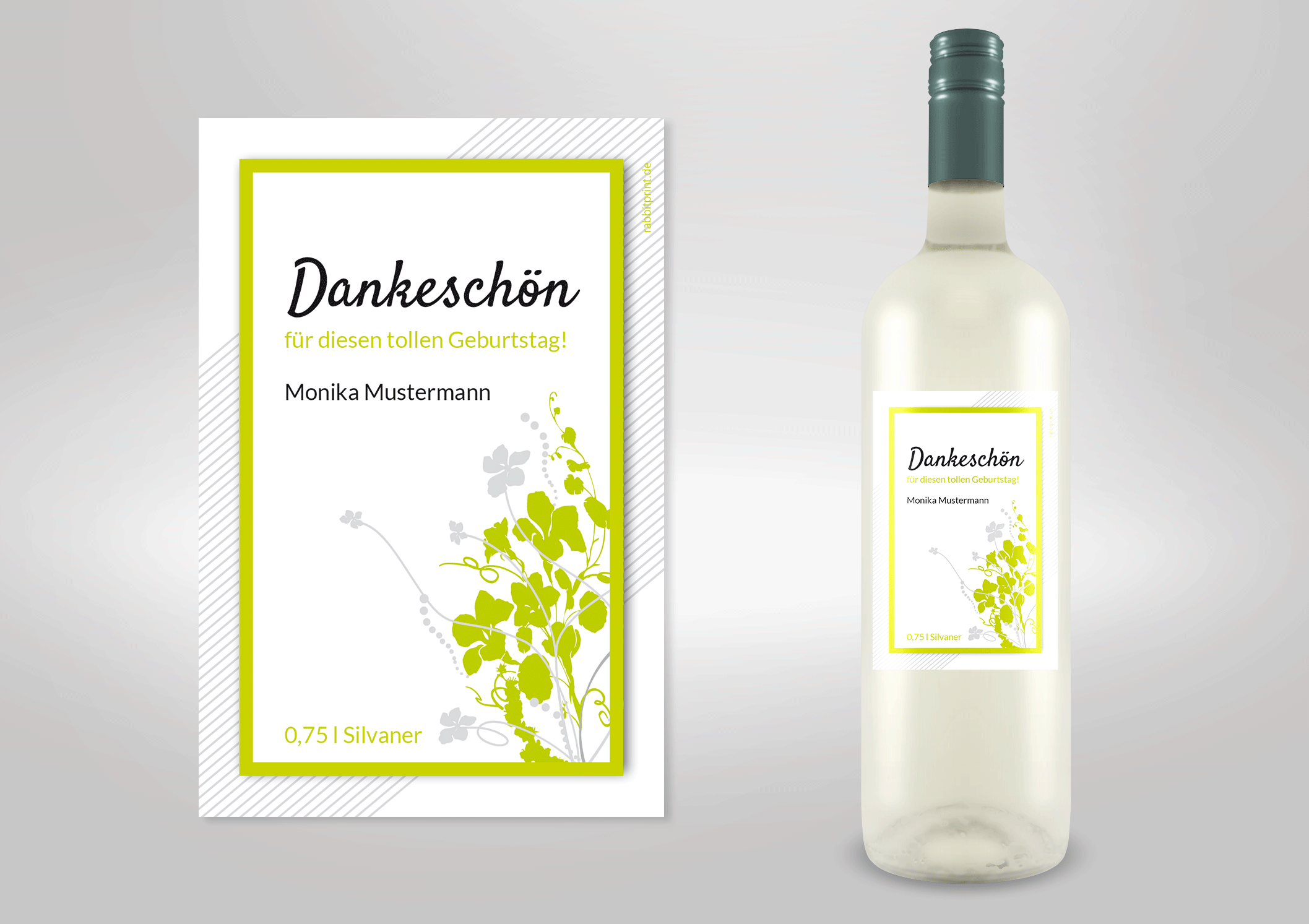 Weinetikett Geburtstagswein Dankgeschenk